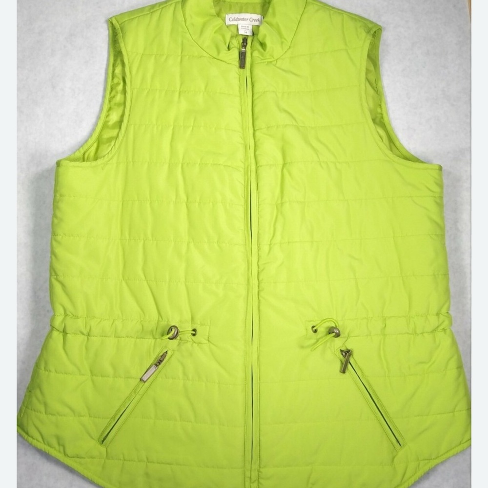 Coldwater Creek Women's Green Quilted Vest